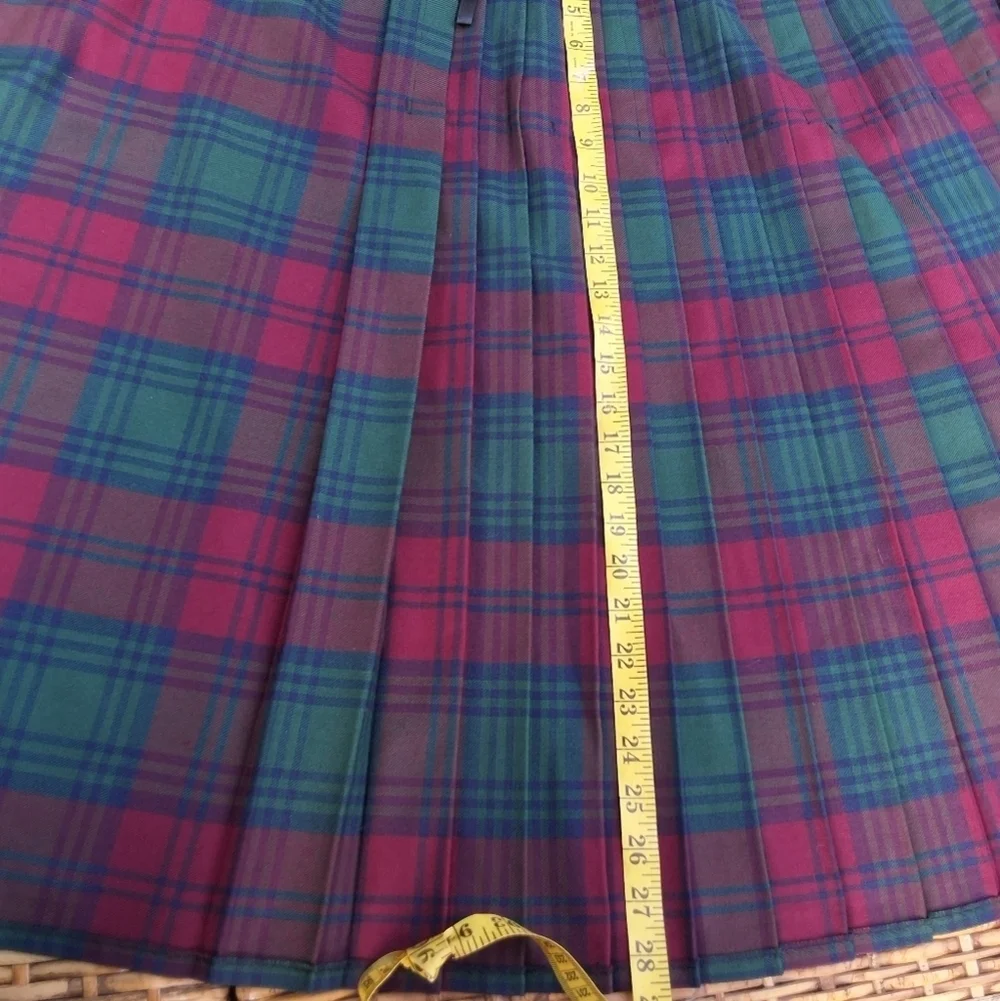 James Pringle Weavers True Tartan Wool Blend Skirt/ Kilt 10 NWT